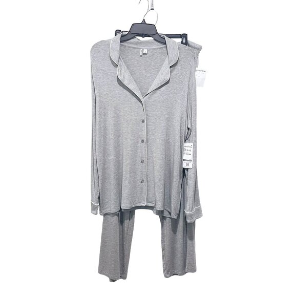 Nordstrom Moonlight Eco Knit Pajama Set — Heather Gray — NWT — Size L - Picture 2 of 13